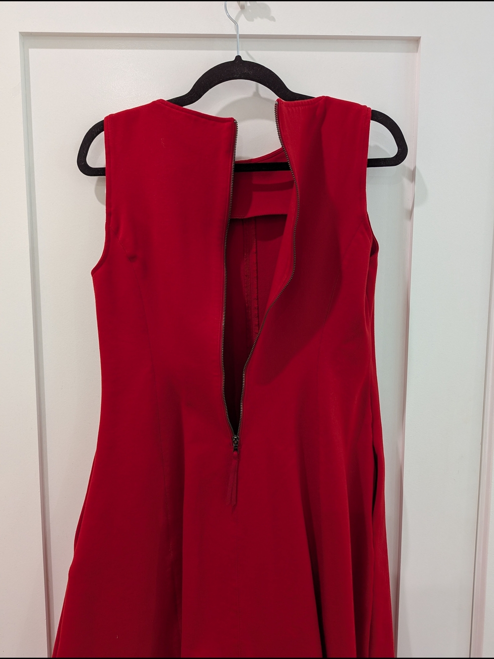 SPANX Sleeveless Red Fit-and-Flare Mini Dress - Picture 5 of 6